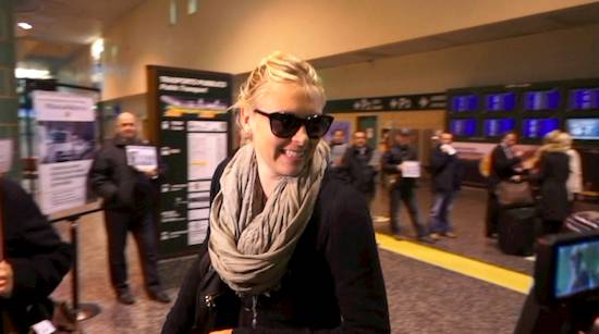 Maria Sharapova a Malpensa (inserita in galleria)