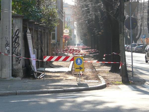 pista ciclabile via leonardo da vinci gallarate lavori