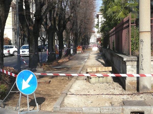 pista ciclabile via leonardo da vinci gallarate lavori
