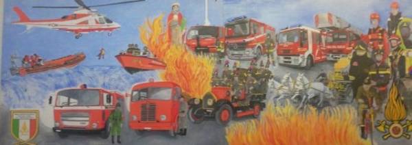 Babbo Natale arriva sul camion dei pompieri  (inserita in galleria)