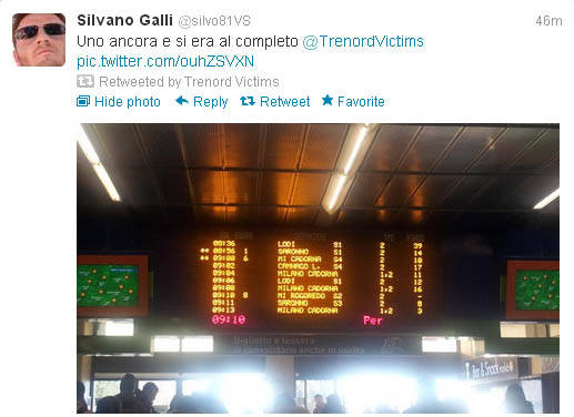 I tweet sul disastro Trenord (inserita in galleria)