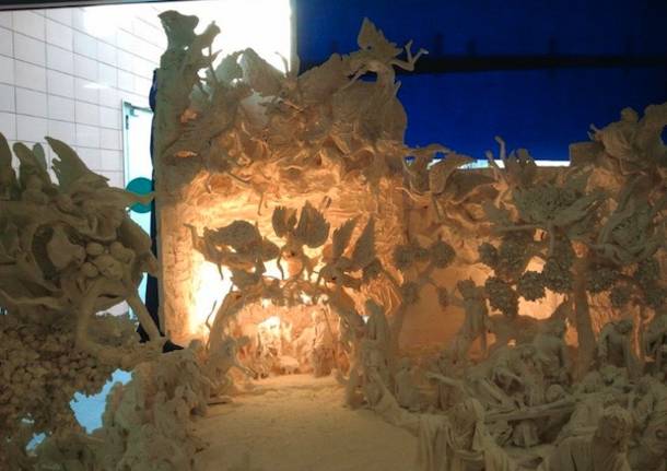 Il presepe di gesso all’ospedale di Circolo