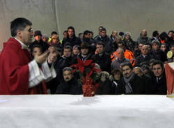 La messa nel cantiere di Pedemontana (inserita in galleria)