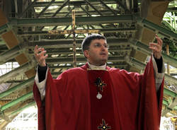 La messa nel cantiere di Pedemontana (inserita in galleria)