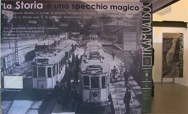 Il centro documentale dedicato alla vecchia tramvia (inserita in galleria)