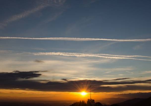 Tramonto sulla pianura padana