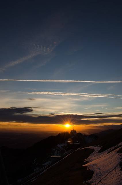 Tramonto sulla pianura padana