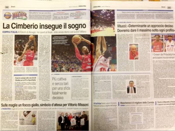 Cimberio - EA7: la rassegna stampa (inserita in galleria)