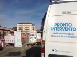Fuga di gas in centro a Busto (inserita in galleria)