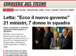 Il nuovo governo italiano sulle testate internazionali (inserita in galleria)