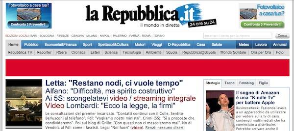 Le home page del 25 aprile (inserita in galleria)
