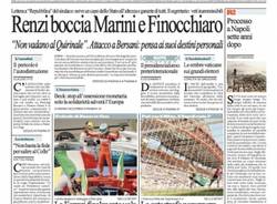 Le prime pagine dei giornali (inserita in galleria)