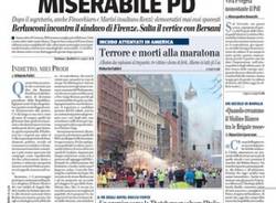 Le prime pagine dei giornali (inserita in galleria)