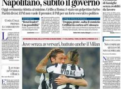 Le prime pagine dei giornali (inserita in galleria)