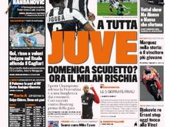 Le prime pagine dei giornali (inserita in galleria)