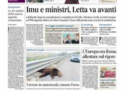 Le prime pagine di oggi (inserita in galleria)
