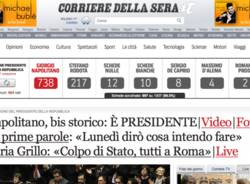Napolitano, le Homepage dei giornali (inserita in galleria)