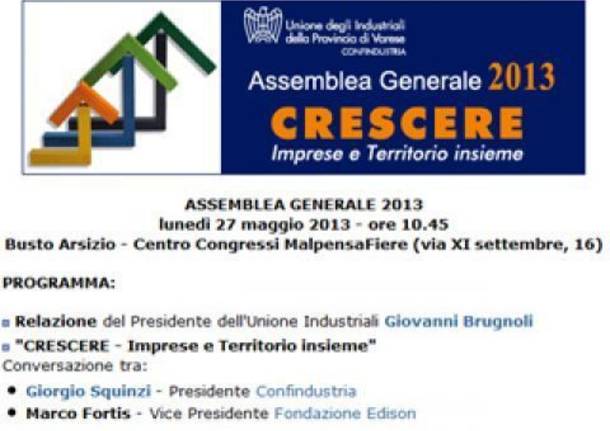 Assemblea generale Univa in diretta