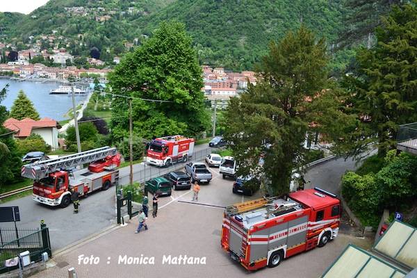 Incendio alla casa di riposo di Laveno (inserita in galleria)