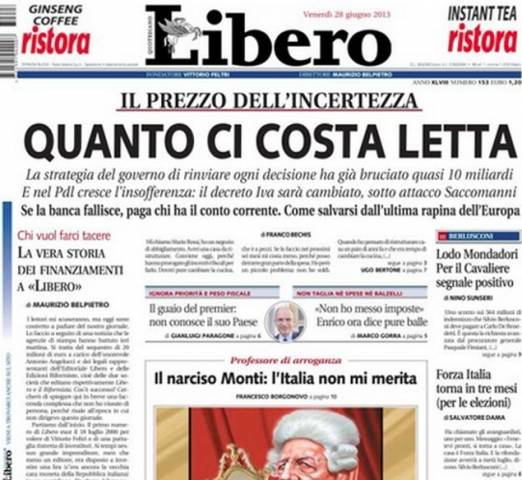 I quotidiani in edicola (inserita in galleria)