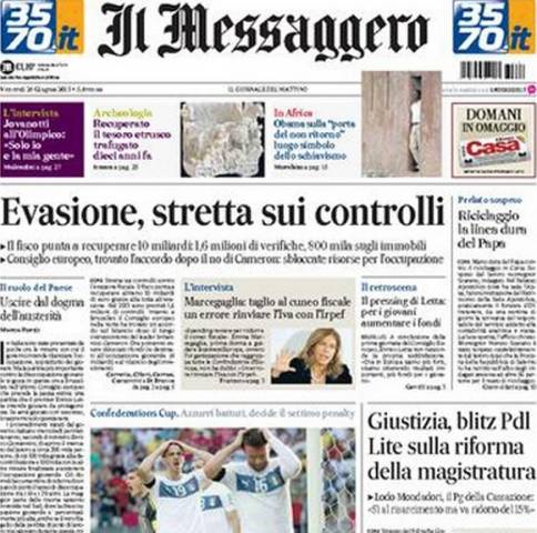 I quotidiani in edicola (inserita in galleria)