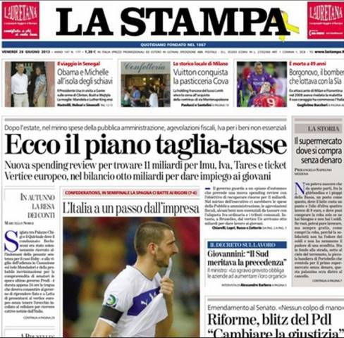 I quotidiani in edicola (inserita in galleria)