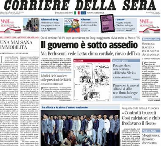 I quotidiani oggi in edicola (inserita in galleria)