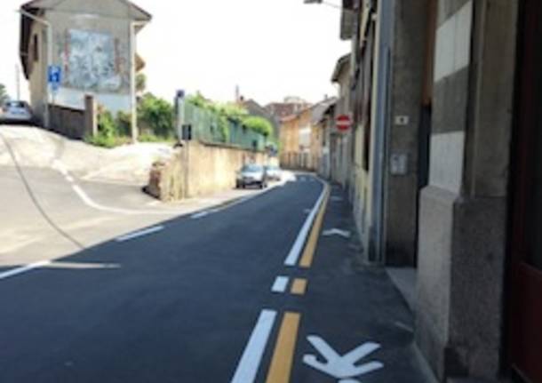 casorate sempione centro strada pista ciclabile apertura