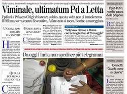 Le prime pagine di oggi (inserita in galleria)