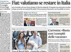 Le prime pagine di oggi (inserita in galleria)