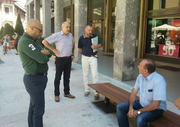 Sopralluogo sindaco Centinaio in piazza S.Magno lug.2013