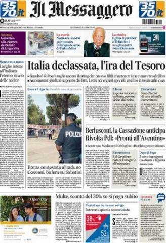 Quotidiani in edicola 10 luglio (inserita in galleria)