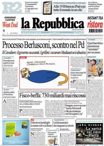 Quotidiani in edicola il 12 luglio (inserita in galleria)