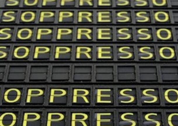 sciopero treni cartellone soppressioni