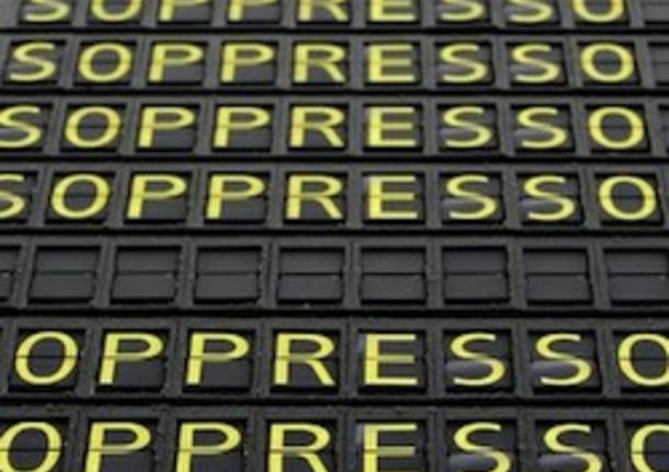 sciopero treni cartellone soppressioni 