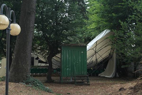 Villa Braghenti, cadono due piante causando gravi danni (inserita in galleria)