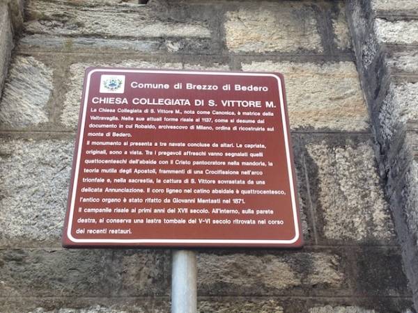 Le meraviglie della Canonica di Brezzo di Bedero (inserita in galleria)