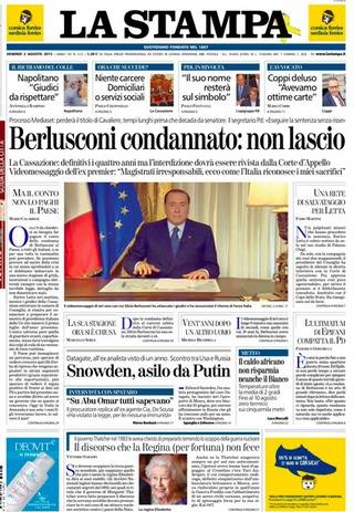 Le prime pagine di oggi (inserita in galleria)