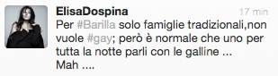 Barilla: la famiglia tradizionale e la gallina di Banderas (inserita in galleria)