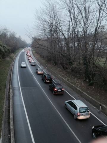 Grevissimo incidente sulla provincia, all'altezza di Lozza  (inserita in galleria)