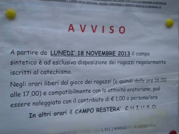 Il campetto dell'oratorio (inserita in galleria)