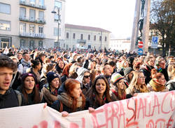 La manifestazione degli studenti a Busto Arsizio (inserita in galleria)