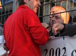 Pro Patria: la contestazione dei tifosi (inserita in galleria)