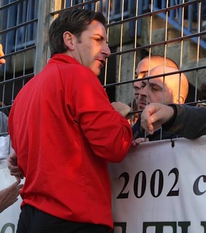 Pro Patria: la contestazione dei tifosi (inserita in galleria)