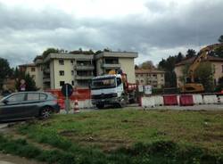 Rotonda di viale Europa, il cantiere (inserita in galleria)