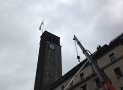 Vigili del fuoco in piazza Monte Grappa, Varese (inserita in galleria)