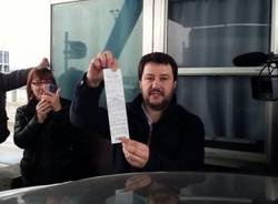 La protesta ai caselli della Lega Nord (inserita in galleria)