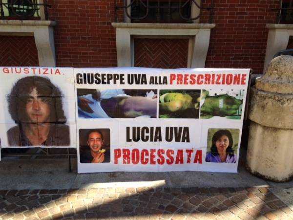 Caso Uva, presidio davanti al tribunale (inserita in galleria)