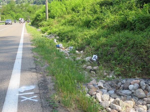 ciclista golasecca incidente