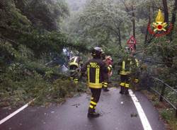 Pioggia, frane ed esondazioni, gran lavoro per i vigili del fuoco (inserita in galleria)